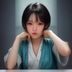 女性编辑坐在电脑前认真核对网页信息的工作照，表情专注神态自然